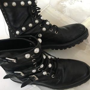 Zara Pearl Ankle Boots